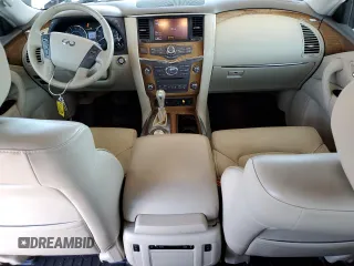 2012 Infiniti QX56 7-passenger with VIN JN8AZ2NF3C9519101, listed as a Copart auction lot 53105715 with 114,204 mi miles and Salvage Title. Bid and sale history available at DreamBid. Image 8.