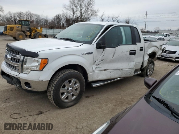 2013 Ford F-150 XL with VIN 1FTFW1ET3DKE87416, listed as a Copart auction lot 37086504 with 139,813 mi miles and Salvage Title. Bid and sale history available at carsss.com. Image 1.