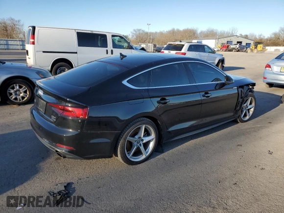 2018 Audi A5 Sportback Premium Plus with VIN WAUENCF51JA080963, listed as a Copart auction lot 40986024 with 71,160 mi miles. Bid and sale history available at carsss.com. Image 3.