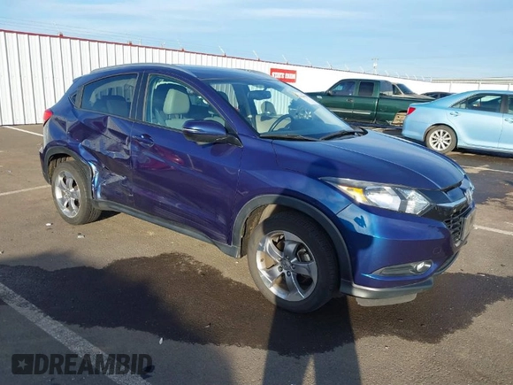 2016 Honda HR-V EX-L w/Navi with VIN 3CZRU6H70GM761497, listed as a IAAI auction lot 41616410 with 92,527 mi miles. Bid and sale history available at carsss.com. Image 1.