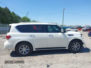 2012 Infiniti QX56 8-passenger with VIN JN8AZ2ND5C9716530, listed as a IAAI auction lot 42031101 with 153,432 mi miles and . Bid and sale history available at DreamBid. Image 14.