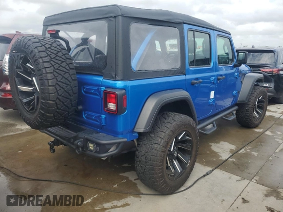 2022 Jeep Wrangler Unlimited Willys with VIN 1C4HJXDN0NW254617, listed as a Copart auction lot 74772844 with Not Provided miles and Non Repairable. Bid and sale history available at DreamBid. Image 3.