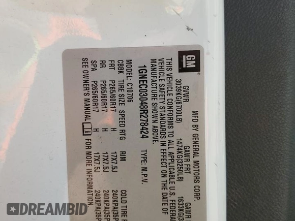 2008 Chevrolet Tahoe Police z VIN 1GNEC03048R278424, wystawiony jako Copart lot #76256084 z przebiegiem 291 465 mil mil oraz Szkody całkowita. Historia ofert i sprzedaży dostępna na DreamBid. Obrazek 13.