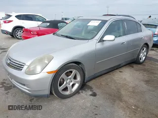 2003 Infiniti G35 w/Leather with VIN JNKCV51E23M300480, listed as a IAAI auction lot 41447349 with 282,507 mi miles. Bid and sale history available at carsss.com. Image 2.
