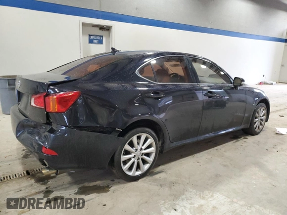 2010 Lexus IS 250 with VIN JTHCF5C21A5042931, listed as a Copart auction lot 44438415 with 163,076 mi miles and Salvage Title. Bid and sale history available at carsss.com. Image 3.