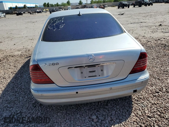 2002 Mercedes-Benz S 5.0L with VIN WDBNG75J12A276579, listed as a Copart auction lot 69104334 with Not Provided miles and Clean Title. Bid and sale history available at carsss.com. Image 6.