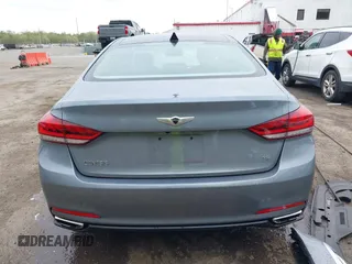 2015 Hyundai Genesis 3.8L with VIN KMHGN4JE8FU098774, listed as a IAAI auction lot 42069813 with 76,397 mi miles. Bid and sale history available at carsss.com. Image 17.