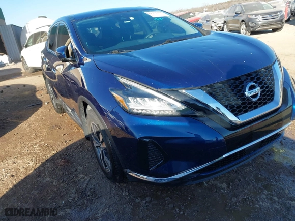 2020 Nissan Murano S with VIN 5N1AZ2AJ3LN152063, listed as a IAAI auction lot 41376186 with 85,022 mi miles. Bid and sale history available at carsss.com. Image 1.