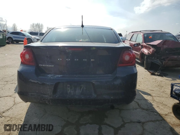 2013 Dodge Avenger SE with VIN 1C3CDZAB5DN642992, listed as a Copart auction lot 44117754 with Not Provided miles and Salvage Title. Bid and sale history available at DreamBid. Image 6.