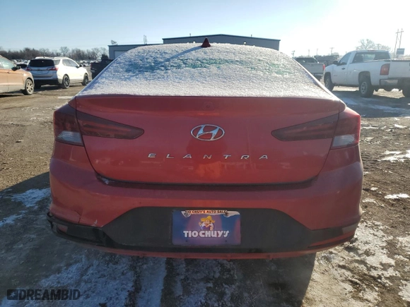 2020 Hyundai Elantra SEL with VIN 5NPD84LF1LH625967, listed as a Copart auction lot 44935545 with 74,786 mi miles and Salvage Title. Bid and sale history available at carsss.com. Image 6.