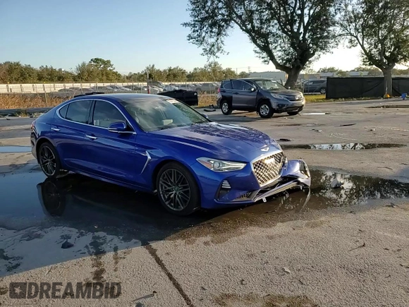 2019 Genesis G70 Advanced with VIN KMTG34LA6KU035057, listed as a Copart auction lot 85473254 with 85,101 mi miles and Non Repairable. Bid and sale history available at DreamBid. Image 10.