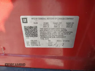 2020 Chevrolet Equinox LS with VIN 2GNAXHEV8L6209377, listed as a IAAI auction lot 41803505 with 85,895 mi miles. Bid and sale history available at carsss.com. Image 9.