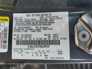 2015 Lincoln MKZ with VIN 3LN6L2J92FR620959, listed as a Copart auction lot 64002345 with 136,242 mi miles and Salvage title. Bid and sale history available at DreamBid. Image 12.