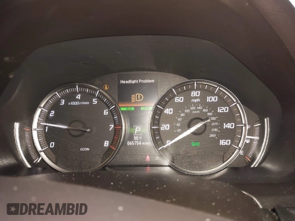 2020 Acura TLX with VIN 19UUB1F37LA006946, listed as a IAAI auction lot 40681393 with 65,754 mi miles. Bid and sale history available at carsss.com. Image 7.