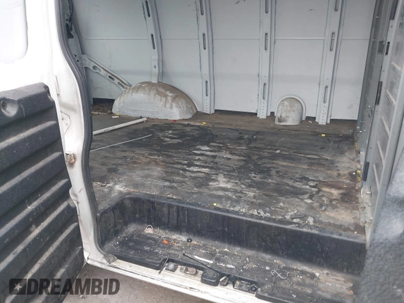 2014 Chevrolet Express Cargo Van with VIN 1GCWGFCA2E1148147, listed as a IAAI auction lot 41101132 with 110,648 mi miles. Bid and sale history available at carsss.com. Image 8.