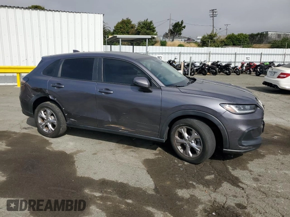 2023 Honda HR-V LX with VIN 3CZRZ2H30PM707849, listed as a Copart auction lot 56337495 with 26,589 mi miles and Salvage title. Bid and sale history available at DreamBid. Image 4.