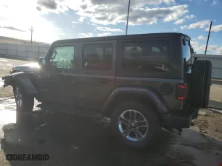 2020 Jeep Wrangler Unlimited Sahara with VIN 1C4HJXEM6LW248758, listed as a Copart auction lot 46671845 with 40,928 mi miles and Salvage Title. Bid and sale history available at carsss.com. Image 2.