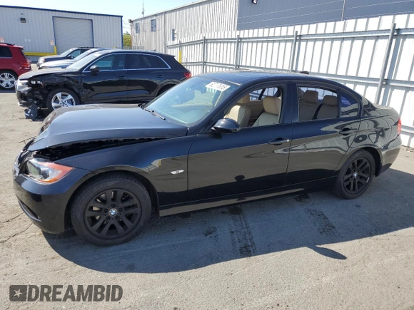 2006 BMW 3 Series 325i with VIN WBAVB13546KX37483, listed as a Copart auction lot 62717615 with 154,957 mi miles and Salvage title. Bid and sale history available at DreamBid. Image 1.