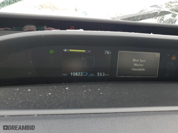 2022 Toyota Prius LE with VIN JTDL9MFU8N3032706, listed as a Copart auction lot 43924515 with 10,822 mi miles and Salvage Title. Bid and sale history available at carsss.com. Image 9.