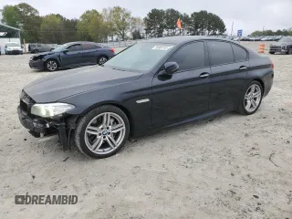 2015 BMW 5 Series 535i with VIN WBA5B1C51FD921235, listed as a Copart auction lot 50905745 with 155,484 mi miles and Salvage Title. Bid and sale history available at carsss.com. Image 1.