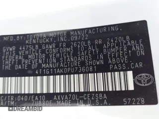 2023 Toyota Camry SE with VIN 4T1G11AK0PU736081, listed as a IAAI auction lot 42090419 with 32,303 mi miles and . Bid and sale history available at DreamBid. Image 9.