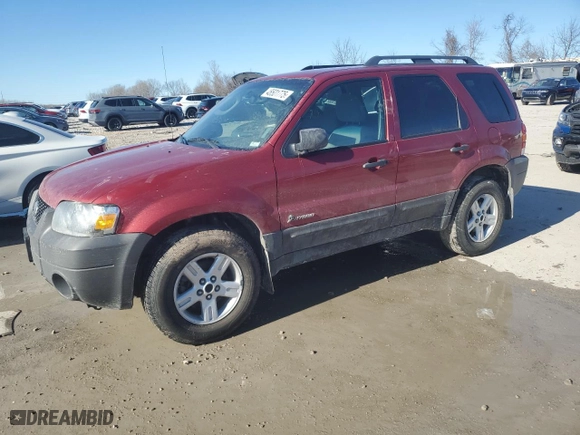 2007 Ford Escape Hybrid with VIN 1FMCU59H67KB87388, listed as a Copart auction lot 46501775 with 103,733 mi miles and Salvage Title. Bid and sale history available at carsss.com. Image 1.