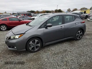 2021 Nissan LEAF SV with VIN 1N4AZ1CV3MC555512, listed as a Copart auction lot 81731224 with 31,573 mi miles and Salvage Title. Bid and sale history available at DreamBid. Image 1.