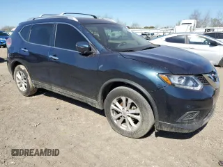 2016 Nissan Rogue SV with VIN KNMAT2MT7GP721008, listed as a Copart auction lot 48559485 with 187,319 mi miles and Salvage Title. Bid and sale history available at carsss.com. Image 4.