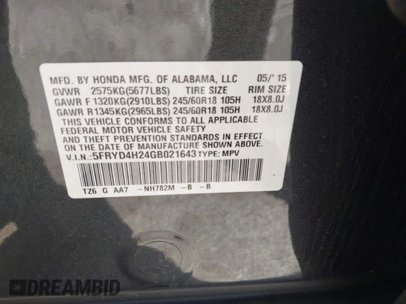 2016 Acura MDX z VIN 5FRYD4H24GB021643, wystawiony jako IAAI lot #41704780 z przebiegiem 87 954 mil mil oraz . Historia ofert i sprzedaży dostępna na DreamBid. Obrazek 9.