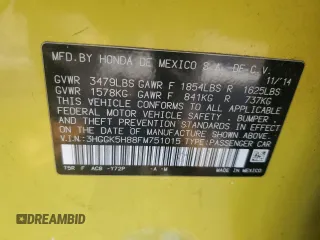 2015 Honda Fit EX-L with VIN 3HGGK5H88FM751015, listed as a Copart auction lot 41692465 with 175,644 mi miles and Salvage Title. Bid and sale history available at DreamBid. Image 12.