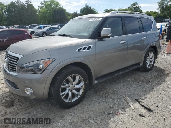 2013 Infiniti QX56 with VIN JN8AZ2NF3D9550303, listed as a Copart auction lot 57771745 with 137,866 mi miles and Salvage title. Bid and sale history available at DreamBid. Image 1.