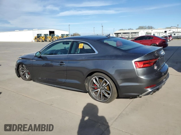 2018 Audi S5 Premium Plus z VIN WAUP4AF50JA001752, wystawiony jako Copart lot #48008715 z przebiegiem 43 150 mil mil oraz Szkoda całkowita • Salvage title. Historia ofert i sprzedaży dostępna na DreamBid. Obrazek 2.