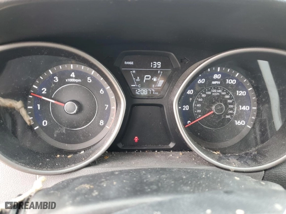 2015 Hyundai Elantra SE with VIN 5NPDH4AE8FH643185, listed as a Copart auction lot 47846705 with 120,877 mi miles and Salvage Title. Bid and sale history available at carsss.com. Image 9.