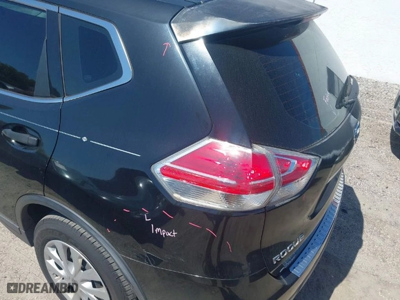 2016 Nissan Rogue SV with VIN KNMAT2MT9GP604627, listed as a IAAI auction lot 41763234 with 173646 miles. Bid and sale history available at carsss.com. Image 20.