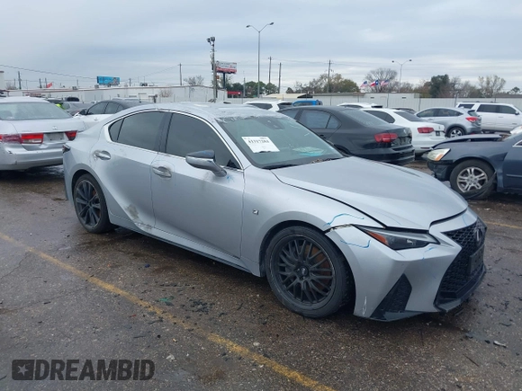 2021 Lexus IS 350 F Sport with VIN JTHGZ1B25M5045144, listed as a IAAI auction lot 41317284 with 69,029 mi miles and . Bid and sale history available at DreamBid. Image 1.