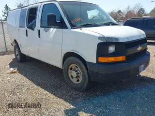 2011 Chevrolet Express Cargo Van with VIN 1GCWGFCA8B1167491, listed as a IAAI auction lot 41607437 with 270,753 mi miles. Bid and sale history available at carsss.com. Image 1.