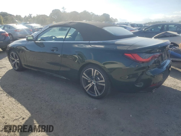 2023 BMW 4 Series 430i xDrive with VIN WBA43AT02PCM93518, listed as a Copart auction lot 73193044 with 15,520 mi miles and Salvage Title. Bid and sale history available at DreamBid. Image 2.
