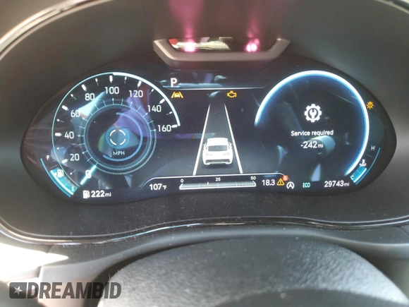 2023 Genesis GV70 2.5T with VIN KMUMADTB6PU096459, listed as a Copart auction lot 60824135 with 29,743 mi miles and Salvage title. Bid and sale history available at DreamBid. Image 9.