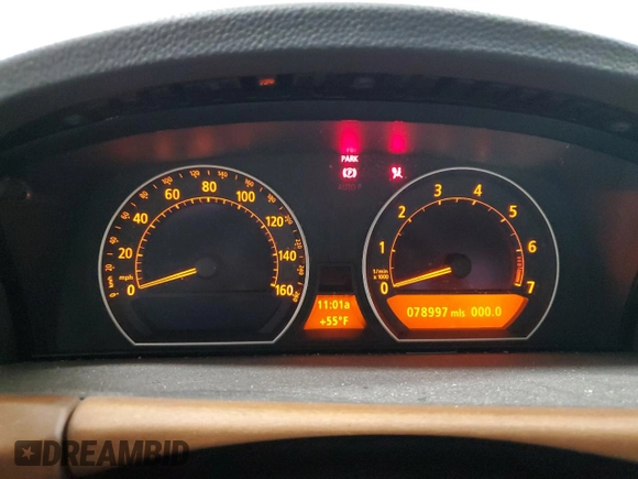 2006 BMW 7 Series 750i with VIN WBAHL83526DT07183, listed as a Copart auction lot 53257635 with 78,997 mi miles and Salvage title. Bid and sale history available at DreamBid. Image 9.