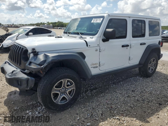 2020 Jeep Wrangler Unlimited Sport S с VIN 1C4HJXDN6LW265960, выставлен на аукционе Copart как лот 55750775 с пробегом 62 990 миль миль и На запчасти • Non repairable. История ставок и продаж доступна на DreamBid. Изображение 1.