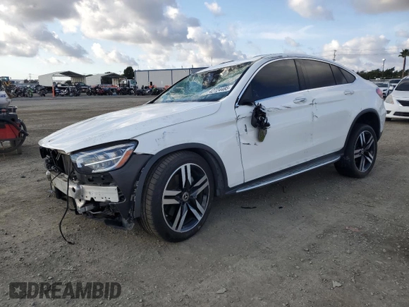 2021 Mercedes-Benz GLC with VIN W1N0J8EB7MF891678, listed as a Copart auction lot 42724485 with 36,247 mi miles and Salvage Title. Bid and sale history available at carsss.com. Image 1.