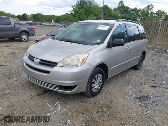 2005 Toyota Sienna CE with VIN 5TDZA23C55S373531, listed as a IAAI auction lot 42149346 with 175,689 mi miles and . Bid and sale history available at DreamBid. Image 2.