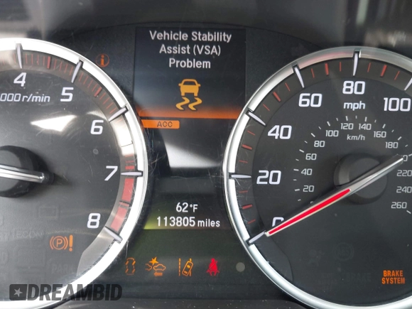 2019 Acura TLX w/A-Spec Pkg with VIN 19UUB1F60KA006344, listed as a IAAI auction lot 41429268 with 113,805 mi miles. Bid and sale history available at carsss.com. Image 7.