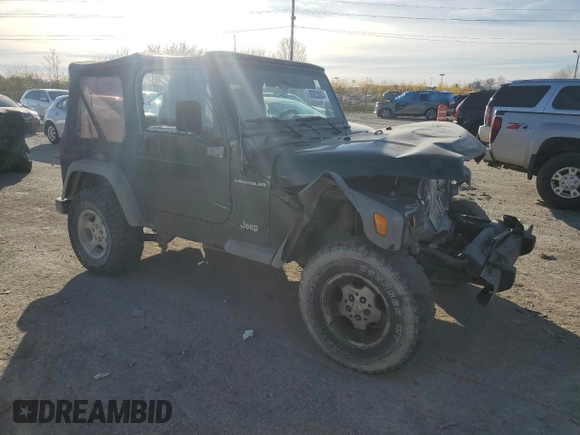2002 Jeep Wrangler SE with VIN 1J4FA29P72P723223, listed as a Copart auction lot 80833004 with Not Provided miles and Salvage Title. Bid and sale history available at DreamBid. Image 4.
