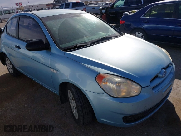 2007 Hyundai Accent GS with VIN KMHCM36C87U025960, listed as a IAAI auction lot 41253249 with 198,074 mi miles. Bid and sale history available at carsss.com. Image 1.