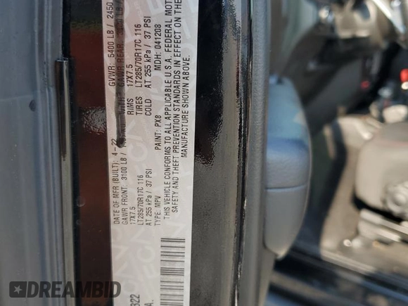 2022 Jeep Wrangler Rubicon with VIN 1C4HJXCG9NW197322, listed as a Copart auction lot 59984775 with 35,374 mi miles and Salvage title. Bid and sale history available at DreamBid. Image 13.