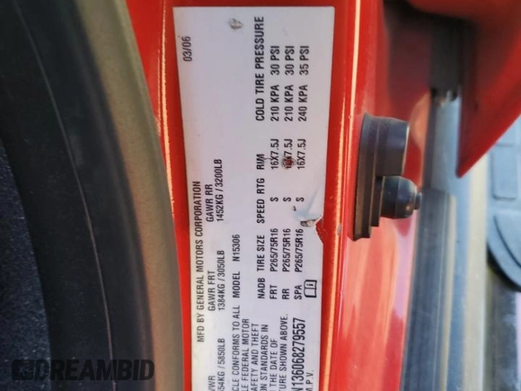 2006 Hummer H3 with VIN 5GTDN136068279557, listed as a Copart auction lot 85203474 with 114,851 mi miles and Salvage Title. Bid and sale history available at DreamBid. Image 12.