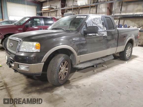 2005 Ford F-150 XLT with VIN 1FTPX14525NB56167, listed as a Copart auction lot 41902755 with 179,417 mi miles and Salvage Title. Bid and sale history available at carsss.com. Image 1.