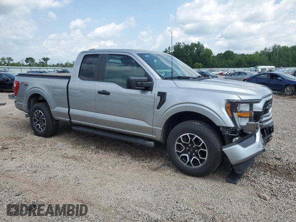 2023 Ford F-150 XL with VIN 1FTEX1EP9PKE34381, listed as a Copart auction lot 63938505 with 13,933 mi miles and Salvage title. Bid and sale history available at DreamBid. Image 4.