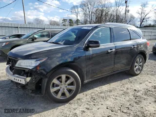 2016 Acura MDX w/Advance with VIN 5FRYD3H99GB002013, listed as a Copart auction lot 87179004 with 151,437 mi miles and Salvage Title. Bid and sale history available at carsss.com. Image 1.